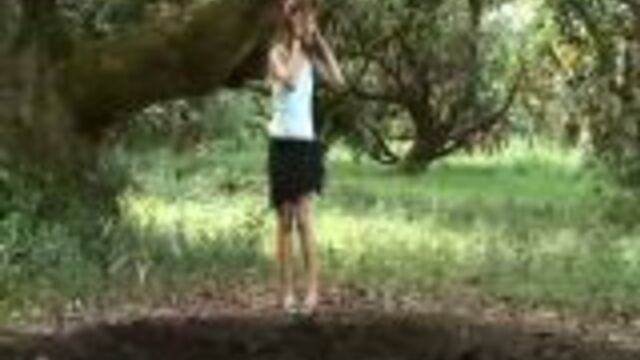 Girl rolling in pig shit pit
