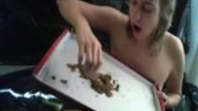 Crazy Girl Eating Poop