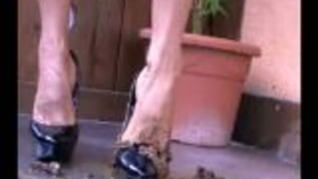 Shitting in her shoes