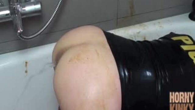 Enema Slut into Wet and Dirty Toilet Sex