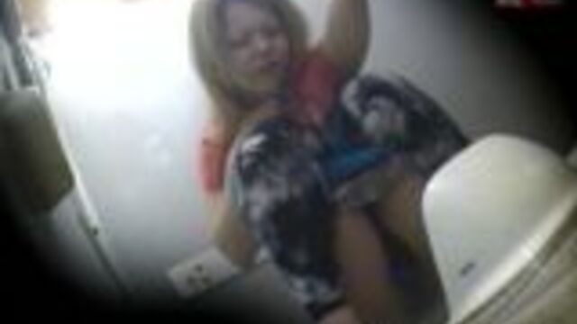 Self Enema On Public Toilet