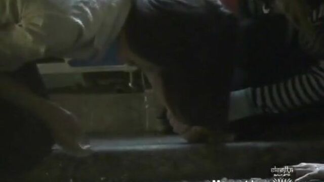 Two drunk japanese vomiting