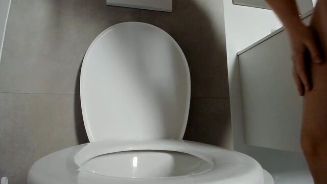 Closeup toilet poop