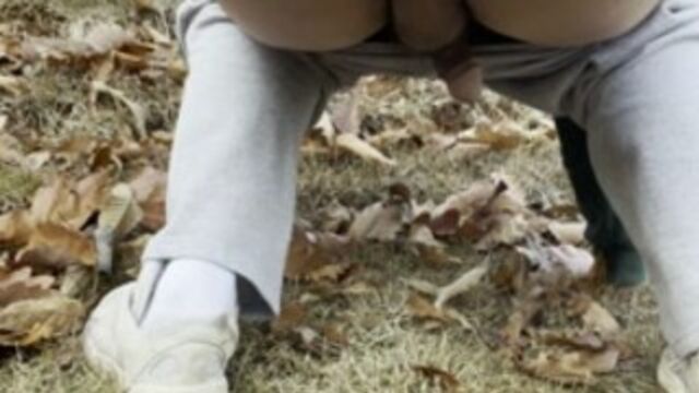 Korean guy shitting outdoors