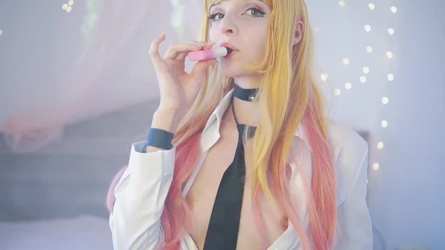 Marin Kitagawa cosplay. Masturbating and vaping