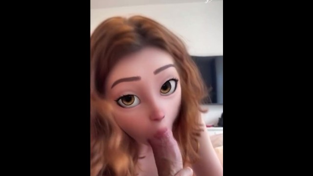TikTok Cartoon filter blowjob POV