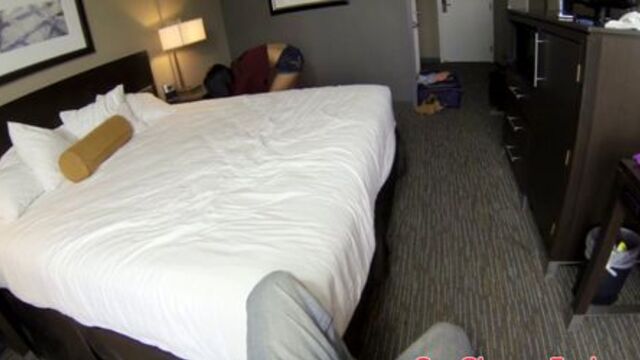 Young amateur pounded on spycam POV style