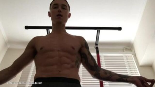 Sexy Bi Muscle Stud Underwear Bodyweight Workout Hot Hunk Pumping, Flexing, Teasing Through Workout