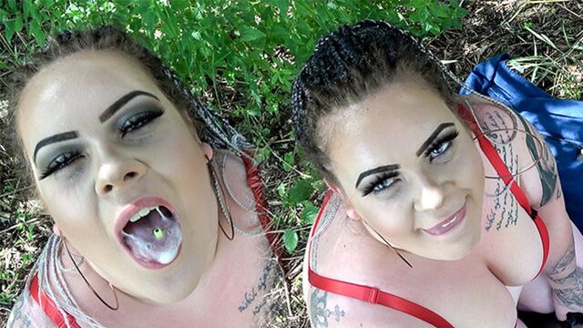 Andy-Star fickt Mädchen mit BIG-ASS in der Natur