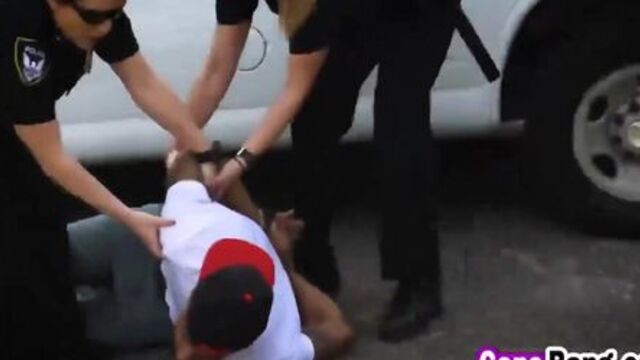 White cops get their suspect and ride his dick and face