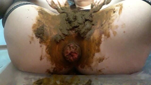 Scatlina - Anal Prolapse in Shit scat porn on This Vid Scat